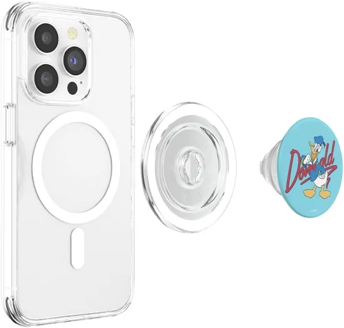 Vista 4 de Disney Mickey y sus amigos Donald Duck Signature Retrato PopSockets MagSafe PopGrip para iPhone