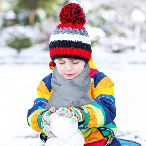 Vista 7 de Bufanda de forro polar de invierno para niños, bufanda ajustable para niños, bufanda calentador de cuello para niños, 3 piezas