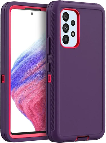 Vista 10 de AICase Funda para Galaxy A53 5G, resistente protección contra caídas, cuerpo completo, resistente a los golpes, a prueba de polvo, militar Negro