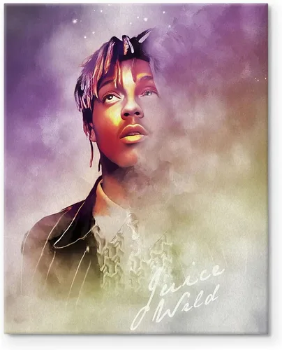 Vista 19 de Juice Wrld - Arte de Lienzo para Pared, Impresión de Póster de Portada de Álbum de Música, Póster de Rapero Cantante Arte Enmarcado, Arte de Lienzo