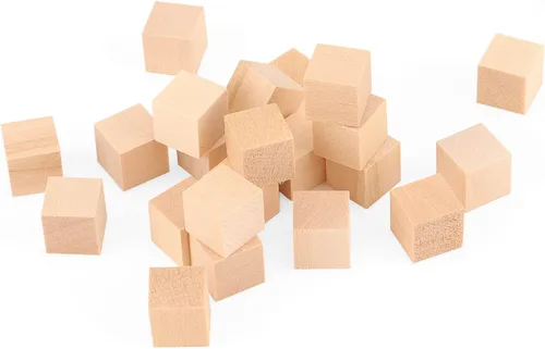 Vista 6 de LEXININ 500 cubos de madera pequeños de 0.4 pulgadas, 1 mini bloques de madera sin terminar de 0.4 x 0.4 in, cubos de madera cuadrados en blanco