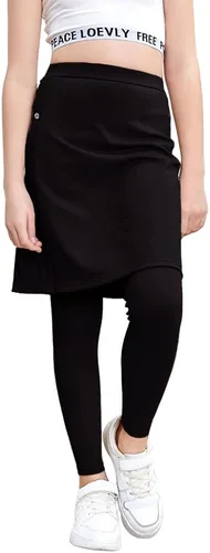 Vista 2 de Gyiefcg Falda deportiva de golf para niñas con leggings, falda de entrenamiento, falda de baile activa con bolsillos