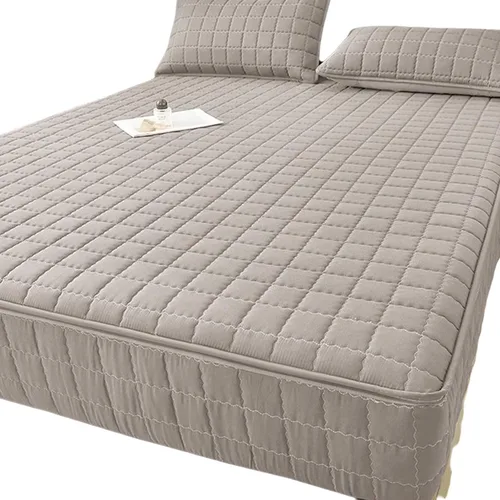Vista 12 de Customizable Zipper Mattress Protector 6-Side Full Wrap Quilted Cover Breathable Encasement Anti-Dust Washable Fitted Sheet(Pink,120 * 200cm+10)