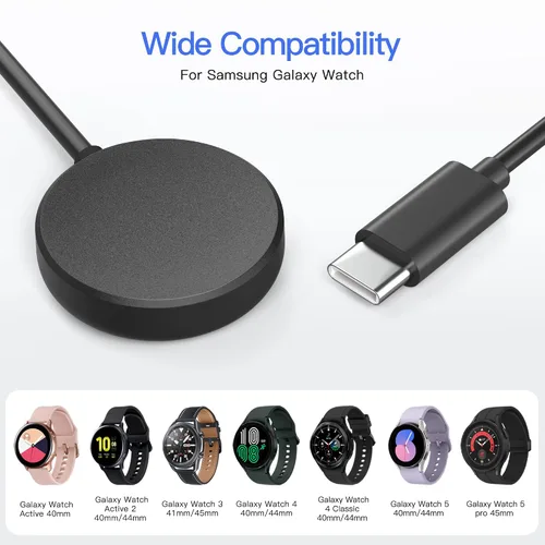 Vista 2 de AWINNER Cable USB C compatible con Samsung Galaxy Watch Charger (1 unidad)
