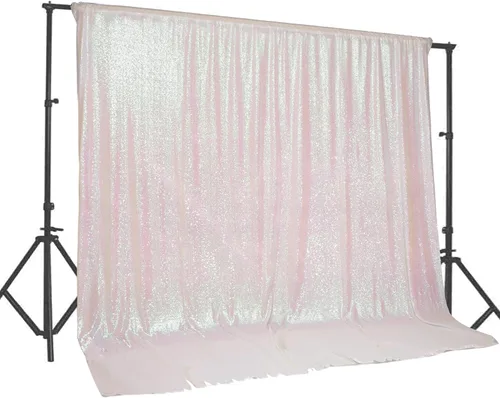 Vista 26 de PartyDelight Cortinas de Fondo de Lentejuelas 2 Paneles Negro 5 Pies x 10 Pies Telón de Fondo para Fotografía Cortina de Boda Eventos Especiales