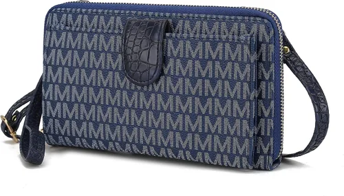 Vista 17 de MKF Collection Bolso cruzado para mujer, diseño de mensajero, cartera de mano