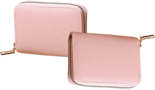 Vista 7 de PEIQICHU Estuches de tarjetas para mujer, Rosado, Moda
