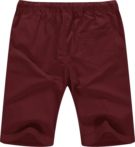 Vista 13 de Sailwind Pantalones cortos de lino para hombre, pantalones cortos casuales de playa con cordón