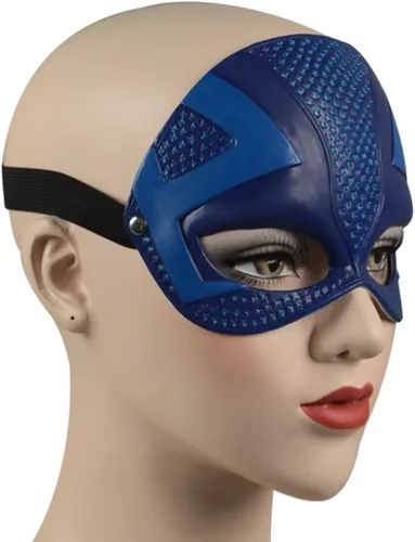 Vista 2 de Pigmiss Stargirl Máscara Courtney Whitmore de media cara, máscara de látex para cosplay, Halloween, fiesta, accesorios para hombres y mujeres