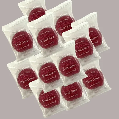 Vista 6 de Fruit Gems 1.5 Libras Klub Bulk Bocadillos Envueltos Individualmente - Sabores Surtidos Suave Espolvoreado con Azúcar - Dulces a Granel Hechos
