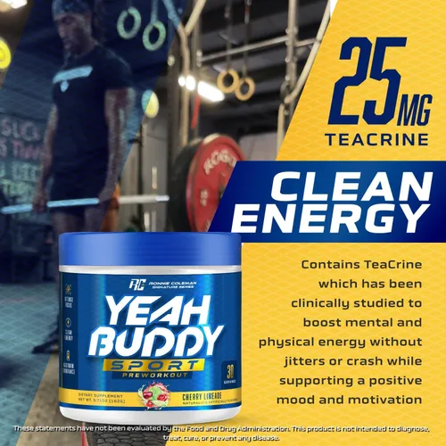 Vista 4 de Ronnie Coleman Signature Series NUEVO Polvo de preentrenamiento para mujeres y hombres, preentrenamiento con aminoácido beta alanina, L citrulina
