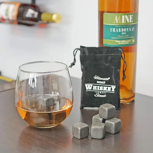 Vista 4 de Southern Homewares - Juego de 9 enfriadores de basalto con bolsa de almacenamiento, perfecto para whisky, cócteles y otras bebidas