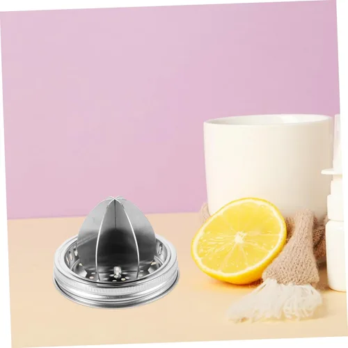 Vista 6 de PRETYZOOM Exprimidor manual de cítricos, exprimidor de limón de mano de acero inoxidable para naranjas, extracción eficiente de jugo con agarre