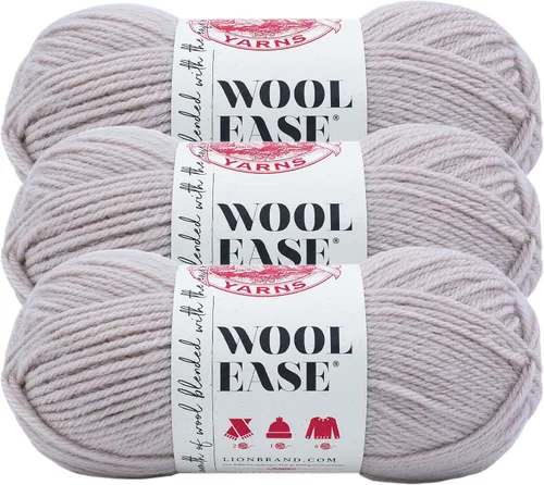 Vista 60 de Lion Brand Yarn, Wool-Ease - Ovillo de punto y ganchillo color rosa, 1