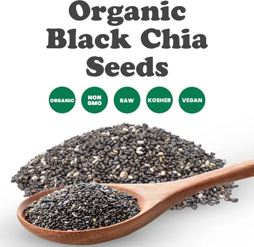 Vista 4 de Food to Live - Semillas orgánicas de chía negra, 4 libras - Sin OMG, enteras, germinables, veganas, kosher, Keto, Sirtfood, a granel