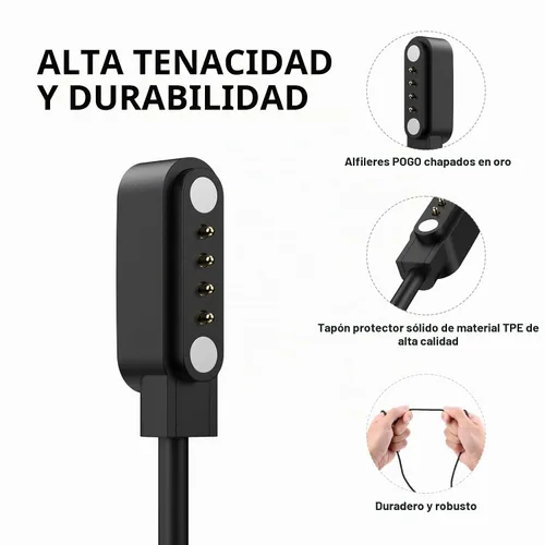 Vista 2 de Meliya Cable de carga magnético de repuesto para auriculares de conducción ósea, cable de carga USB para interfaz de 4 pines Auriculares