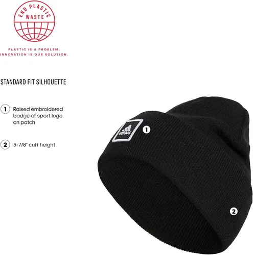 Vista 2 de adidas Unisex-Adult Wide Cuff Fold Beanie