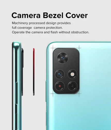 Vista 6 de Ringke Estilo de cámara compatible con Xiaomi Note 11T 5G / Poco M4 Pro 5G Protector de lente de cámara, marco de aluminio, adhesivo protector