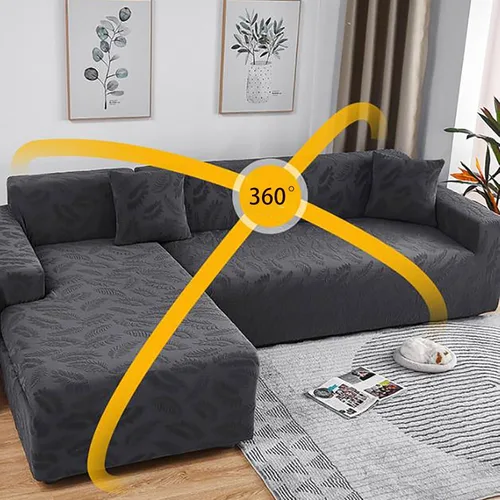 Vista 4 de Fundas de sofá modular, funda de sofá jacquard elástica para sofá en forma de L, suave, antideslizante, resistente al desgaste, protector de muebles