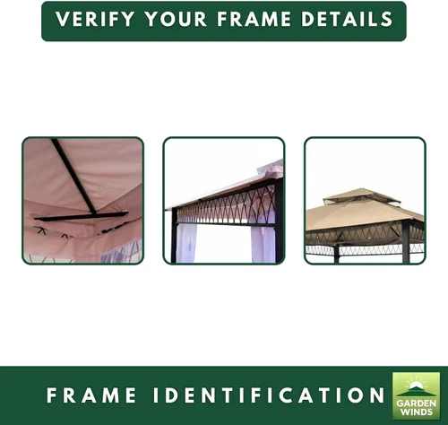 Vista 6 de Garden Winds Cubierta superior de toldo de repuesto para cenador Havenbury - Riplock 350 - Beige