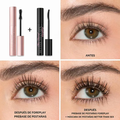 Vista 2 de Too Faced Better Than Sex Foreplay Mascara Primer Waterproof Eyelash Primer for Volume and Length Nourishing Argan Oil + Grape Seed Oil Formula