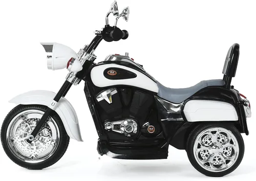 Vista 2 de Freddo Coche de juguete 6V Ride On Chopper - Vehículo eléctrico de 1 plaza para niños, duradero y fácil de limpiar, color blanco