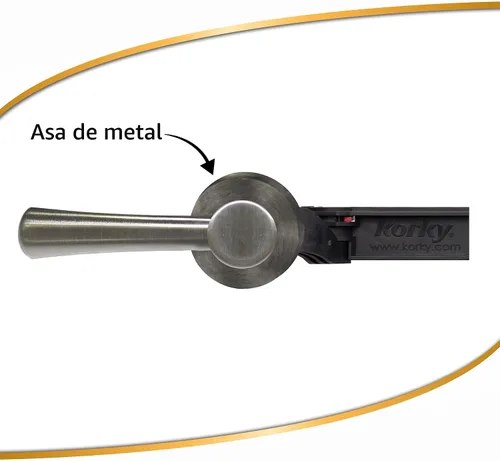 Vista 3 de Palanca y manija de inodoro de metal de brazo fuerte Korky - Universal para adaptarse a inodoros de montaje frontal, angular, lateral, izquierdo