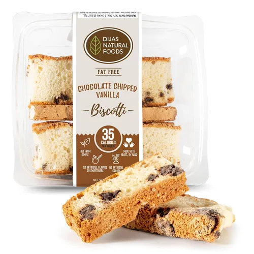 Vista 21 de DIJAS Natural Food s, Galleta de biscotti sin grasa, ingredientes naturales sin conservantes, delicioso aperitivo bajo en calorías (5 onzas)