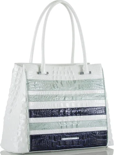 Vista 2 de Brahmin Joan - Bolso de piel auténtica para viñedo de cristal de mar