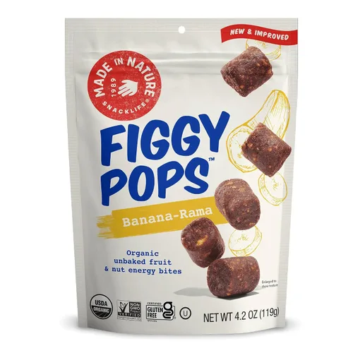 Vista 3 de Made In Nature Mantequilla orgánica de nueces de plátano Figgy Pops, 4.2 onzas (paquete de 6)