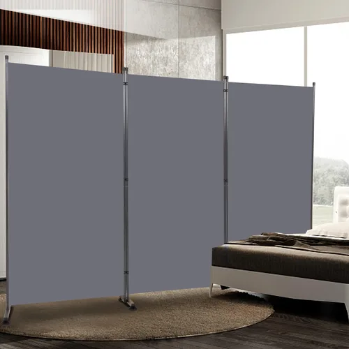 Vista 8 de Pantalla de pared divisora de habitación de 4 paneles de ancho para Beige