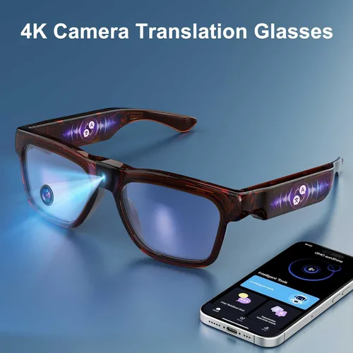 Vista 7 de OHO - Lentes inteligentes ultraligeros 4K, chat AI y traducción en tiempo real, compatible con aplicaciones OHO, grabación mientras se carga, lente
