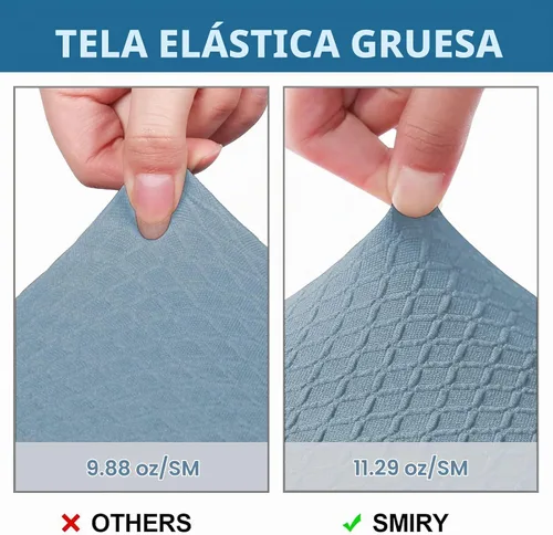Vista 4 de Smiry Fundas de asiento impermeables para sillas de comedor, sin fundas traseras