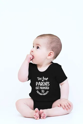Vista 6 de CBTwear The Best Parents Get Promoted to Grandparents Baby Bodysuit - Divertido traje infantil - Humor infantil