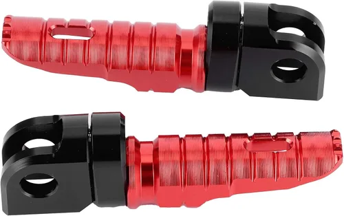Vista 5 de Acouto Par de estriberas delanteras Pedales de aleación de aluminio aptos para Ninja Z125 PRO Z250/SL Z400 Z900 (rojo) para clavijas delanteras