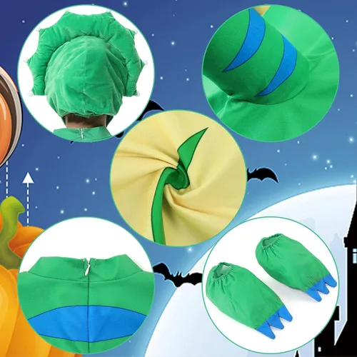 Vista 7 de Kids Dinosaur Costume for Halloween Boys Girls T-Rex Dinosaur Dress Up Party Role Play Cosplay
