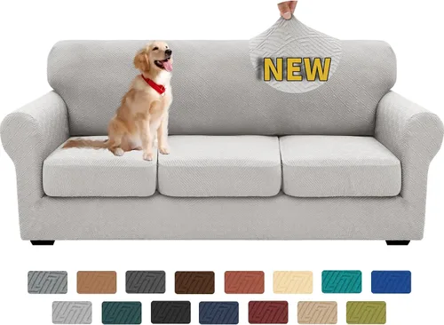 Vista 53 de XINEAGE Funda de diván para sofá en forma de L, fundas de sofá modular para mascotas, funda de asiento de sofá antideslizante lavable, fundas