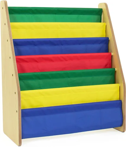 Vista 8 de Humble Crew - Estantería para niños de 6 niveles, organizador de estanterías para libros, armario extra grande para niños pequeños con bolsillos