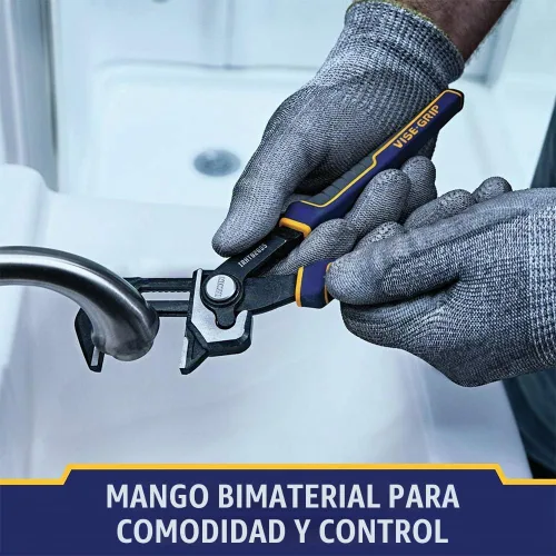 Vista 5 de IRWIN VISE-GRIP Alicates ajustables, fontanería, lengüeta y ranura, 8 pulgadas (IRHT82635)