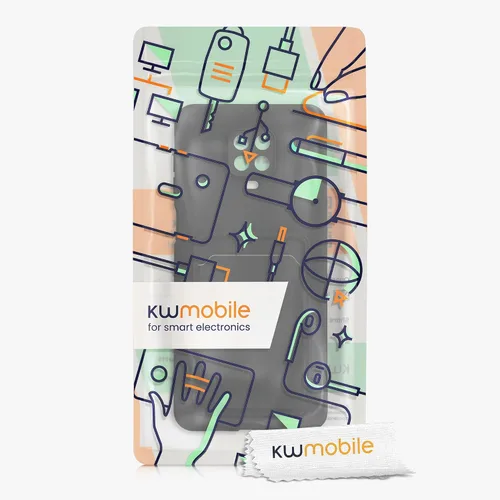 Vista 7 de kwmobile Funda compatible con Xiaomi Redmi Note 9S / 9 Pro / 9 Pro Max - Funda para teléfono TPU con tarjetero - Negro mate