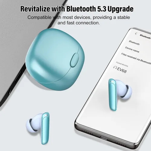 Vista 6 de Auriculares de traducción de idiomas AI, auriculares de traductor 3 en 1 en tiempo real con 7 modos de traducción, con llamada de audio y video Azul
