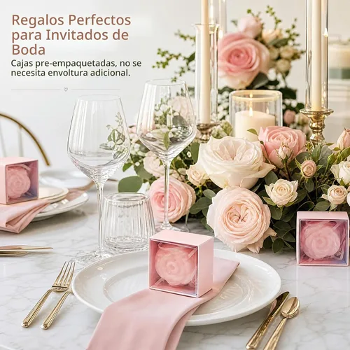 Vista 4 de Loopeer 24 piezas de jabón de flores de rosas para despedida de soltera