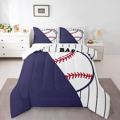 Vista 26 de Feelyou Juego de edredón de baloncesto para niñas y niños, juego de ropa de cama con juegos de pelota, decoración de habitación, regalo para amantes