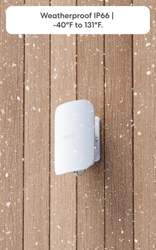 Vista 3 de Router wifi de malla Amazon eero Outdoor 7 con un mes gratis de eero Plus (con renovación automática), resistente a la intemperie