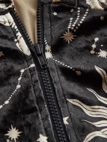 Vista 3 de Verdusa Sudadera con capucha y manga larga con cremallera para mujer