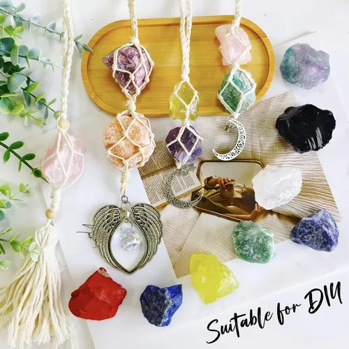 Vista 4 de ZHIYUXI Amatista de 2 pulgadas, cuarzo rosa, cuarzo transparente, fluorita, piedras en bruto, cristales crudos a granel, piedras preciosas naturales