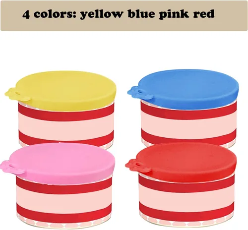 Vista 4 de 4 tapas de silicona para latas de comida para mascotas pequeñas para latas de comida para gatos de 3 oz y 2.5 oz Silicone Small Pet Food Can Lids
