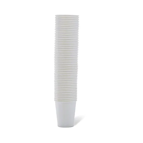 Vista 2 de Amazon Basics Tazas de café compostables, 8 onzas, papel, 1000 unidades (paquete de 1), color blanco