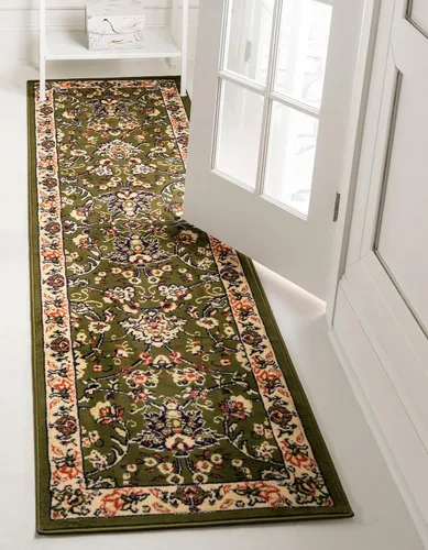 Vista 52 de Unique Loom Sialk Hill Collection - Alfombra de área Washington (6' 1" x 9' Rectángulo Burdeos/Crema)