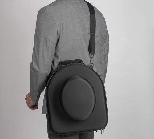 Vista 5 de Estuche de viaje para gorro, resistente a aplastamientos, para mochila de almacenamiento de mano Fedora